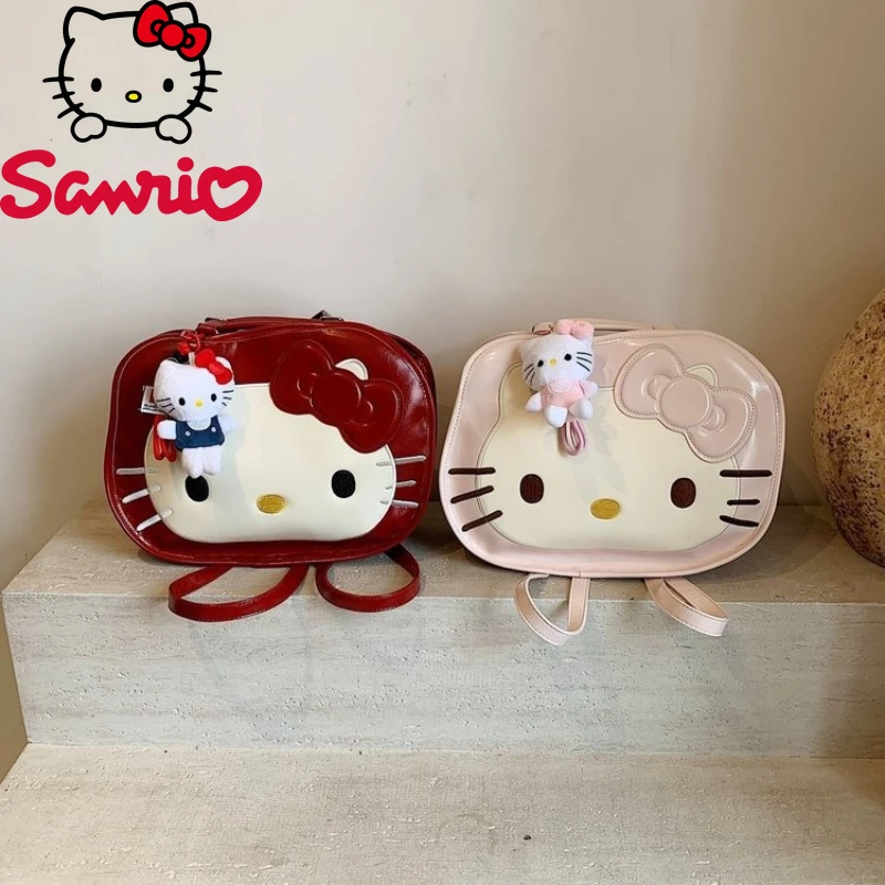 

Hello Kitty New Women's Backpack Fashion High Quality Circular Storage Bag Cartoon Versatile Large Capacity Women's Handbag