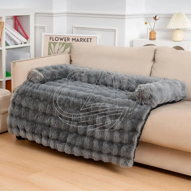 Soft Plush Dog Bed Washable Pet Pad Sofa Couch Protector Cover Kennel Cushion Blanket