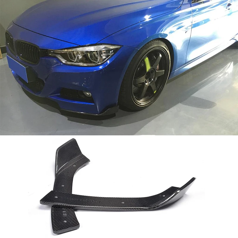 Carbon Fiber Front Bumper Splitters Lip For BMW F30 3 Series M Sport Sedan 4 Door 2013-2017 320 325i 328i 335i Car Splittres FRP