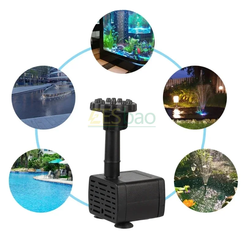 Mini Solar Fountain Pump 1.2W Power Board Kit Solar Panel Water Pump for Garden Pool Fountain Indoor Bird Bathroom Outdoor