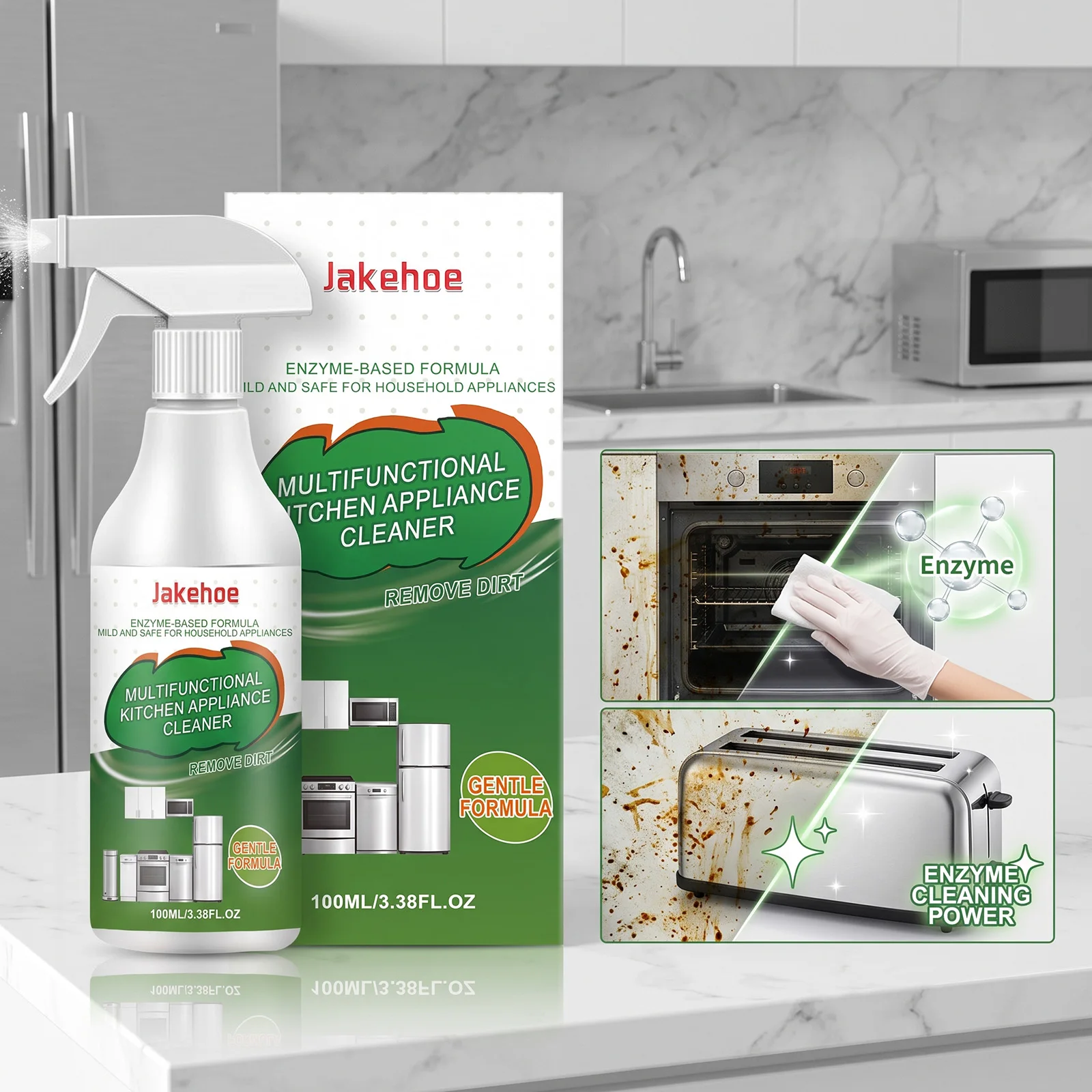 Commercial Kitchen Grease Cleaner - Spray do czyszczenia urządzeń kuchennych, delikatny