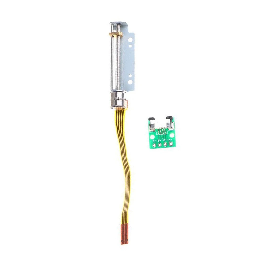 DC 5V-6V Miniature 8mm Two-Phase Four-Wire Screw Stepper Motor Sliding Rod With Adapter Board Metal Power Tool Parts