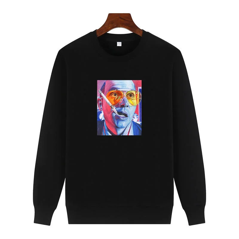 

Fear And Loathing Las Vegas Hunter Thompson Толстовки с рисунком для всех возрастов Хлопковый толстый свитер с капюшоном Мужские толстовки