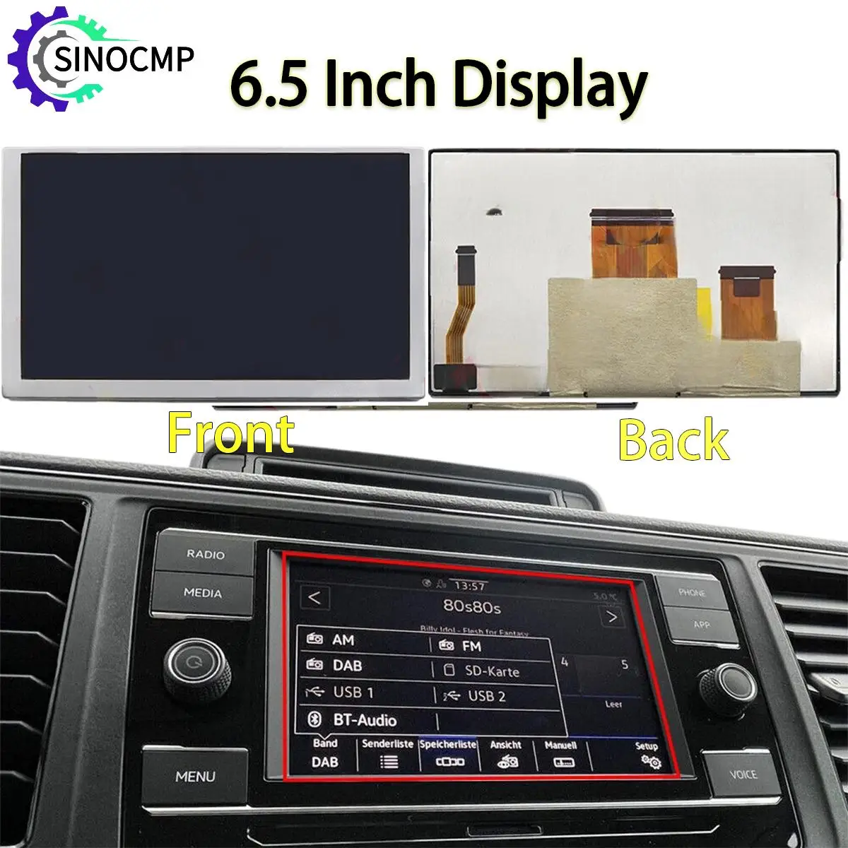 LCD Display LM1696A01 LM1696A01-1D LM1696A11-1D for VW Atlas Crafter Golf Tiguan Jetta MAN TGE Skoda Fabia MK3 Radio Navigation