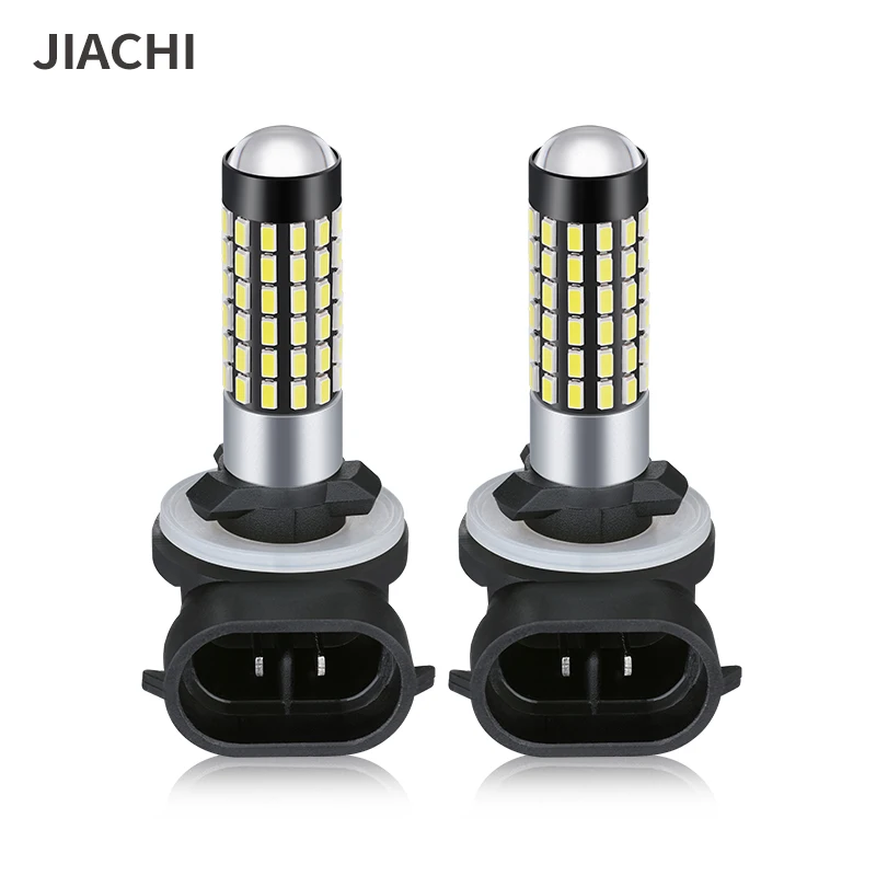 JIACHI 100PCS Super Bright 881 H27 880 Fog Lamp H1 H3 Led Bulb Auto Car Part Day Running Light 3014Chip 78SMD DRL DC12-24V 780LM