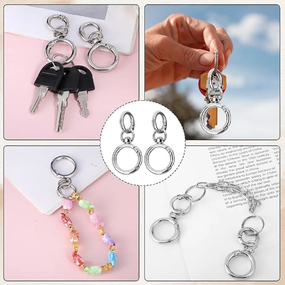 Round Keychain Clasps and Spring Snap Rings