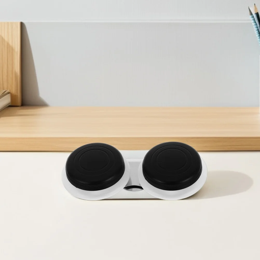 3pcs Wadah Cat Minyak Palet Cat Dua Kompartemen Tempat Cat Pelarut Anti Bocor Dengan Klip Tutup Untuk Mencampur Membersihkan Kuas Seni