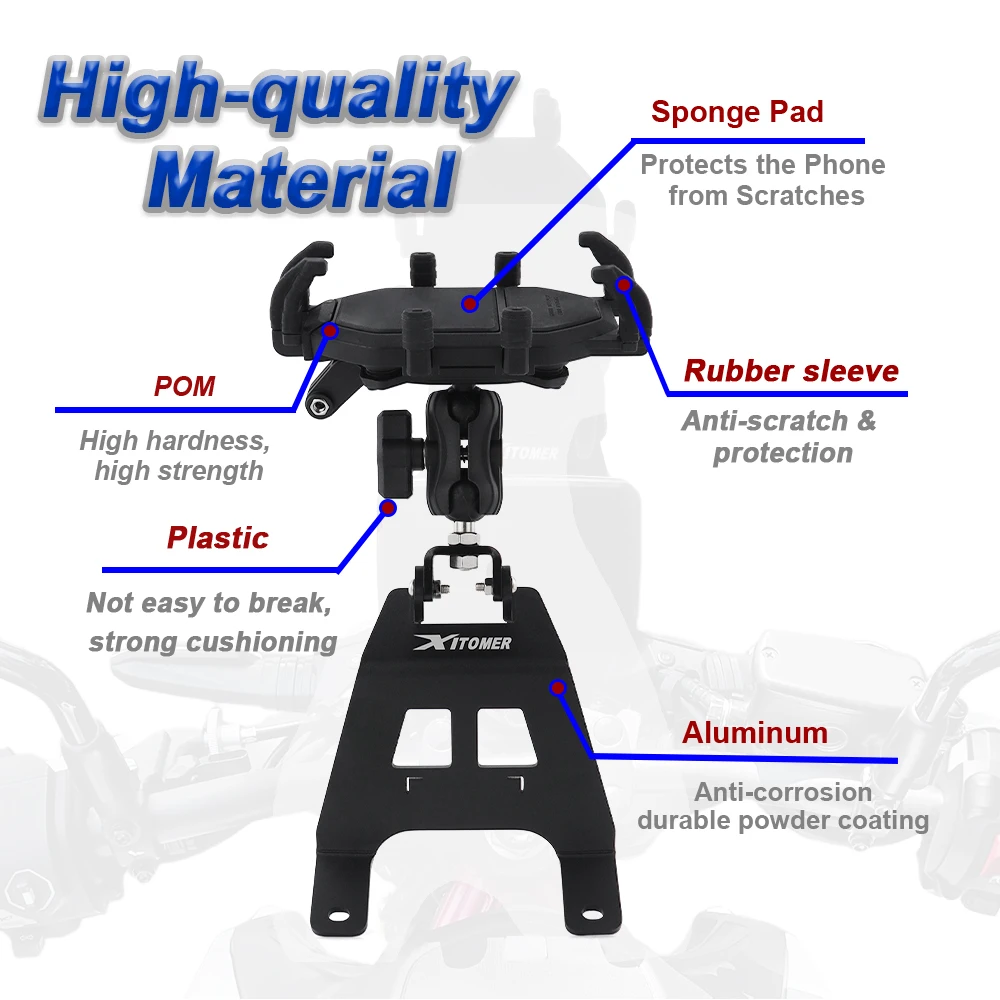 Motorbike GPS Navigation Plate Bracket Quick Release Phone Holder Bracket GPS Mount CB750 Hornet 2023-2024 CB 750 For Honda