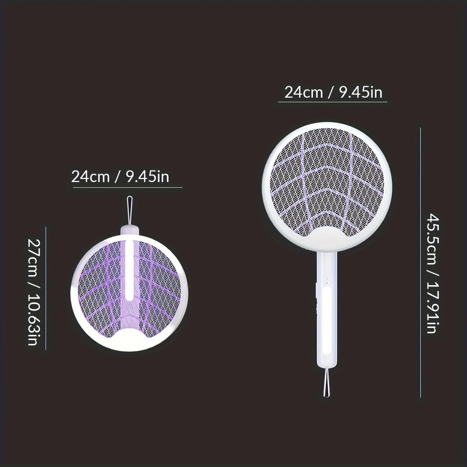 1pc Foldable White/ Black  Mosquito Fly Swatter, Handheld Mosquito Killer, Folding Mosquito Housefly Killer Racket, Smart  With