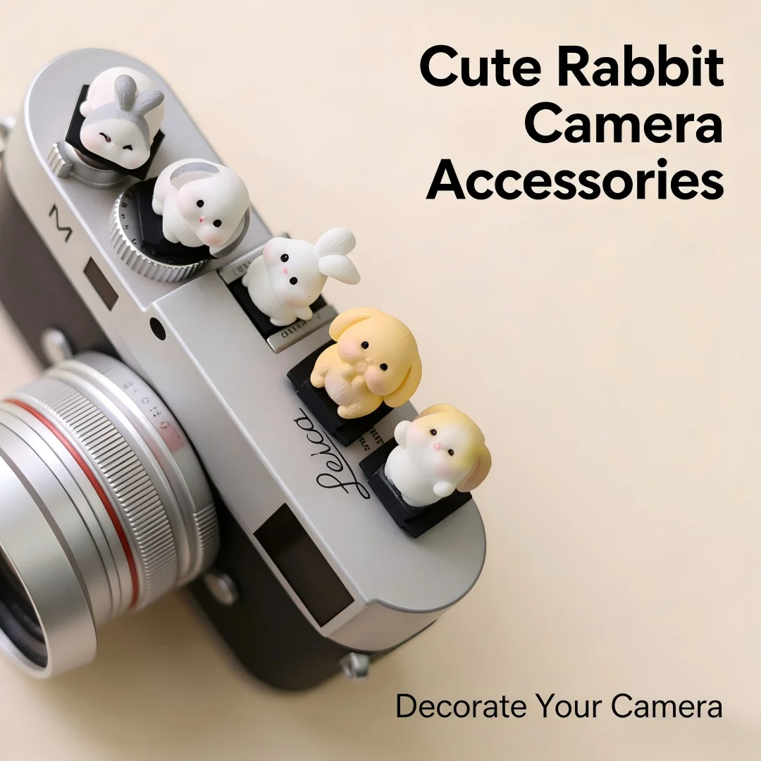 Cute Bunny Rabbit Camera Hot Shoe Cover for Fuji XT5 XT50 XT30 XS20 Leica Q3 Nikon ZF Z50 Canon R50 DSLR Mirrorless Accessories