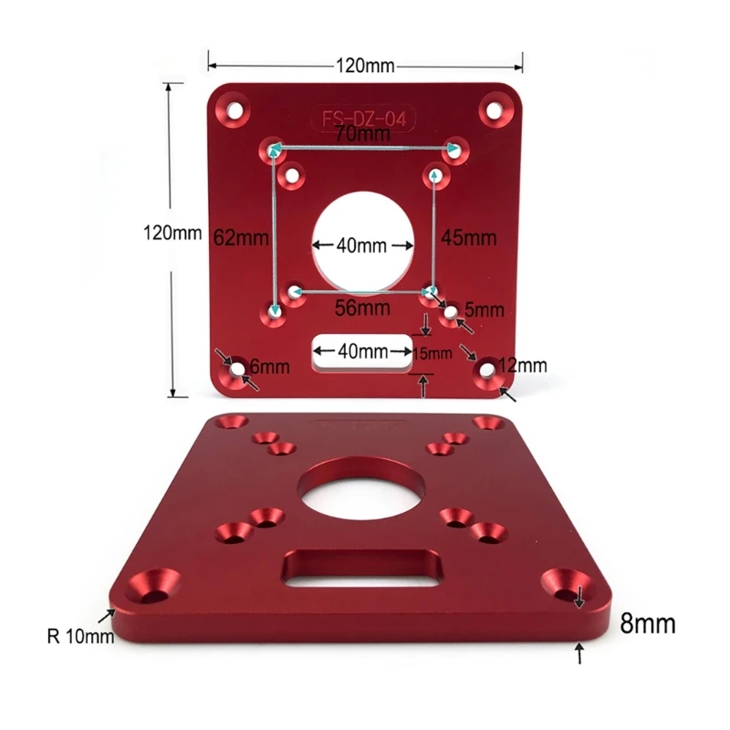 Universal Aluminum Router Table Insert Plate Trimming Machine Flip Board for Woodworking Benches Table Saw Multifunction