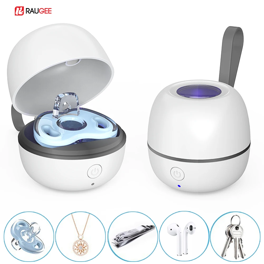 

Portable Pacifier Sanitizer UV Light Sanitizer Box for Pacifiers Earbuds Jewelry UV Light Cleaner Mini Pacifier Sanitizer