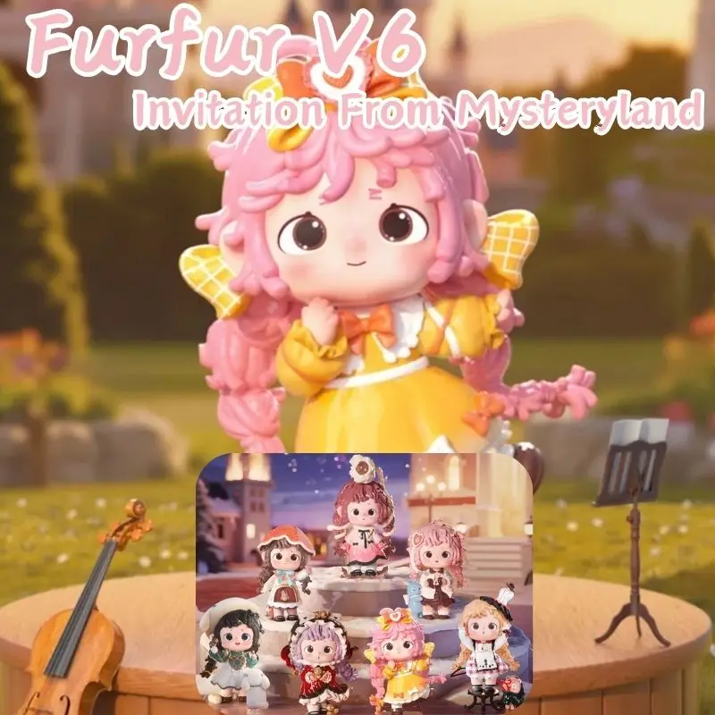 

Heyone Furfur V6 Invitation From Mysteryland Series Blind Box Trendy Toys Desk Ornament Mystery Box Surprise Collection Gift