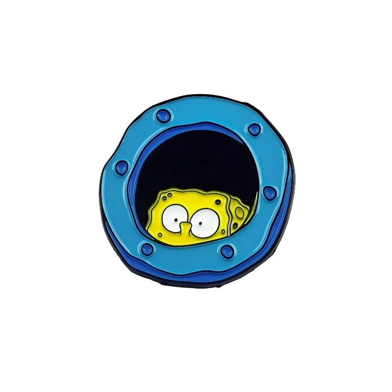 SpongeBob SquarePants Cartoon Brooch Alloy Badge Creativity Personalized Clothing and Accessories Cute Anime Peripheral Badge
