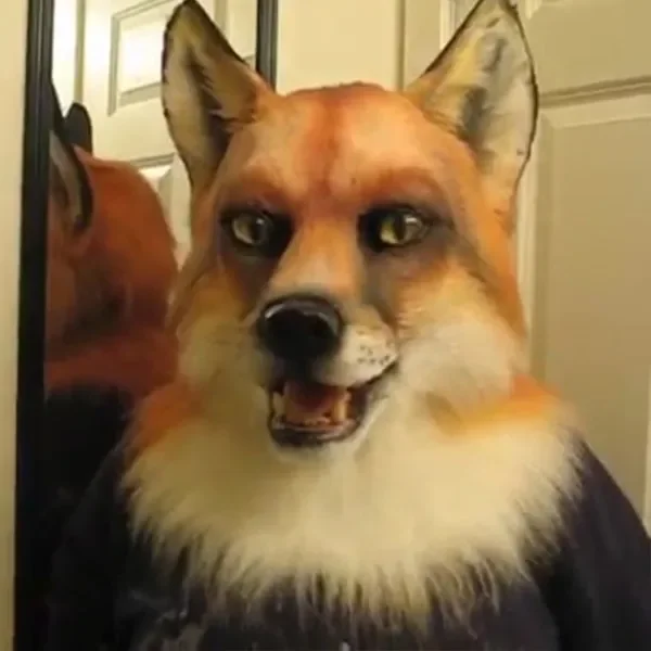 Animal Mask Halloween Horror Latex Plush Head Party Simulation Hood Werewolf Fox Lion Prop