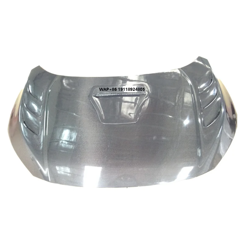 

New 10th Generation 2016-2020 Carbon Fiber Engine Hood Cover Modified Front Lip Scoop and Hood Includes Engine Cover