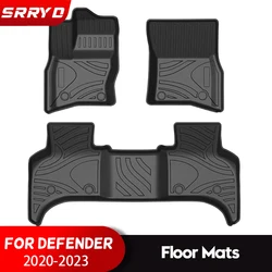 For Land Rover Defender 110 2020 2021 2022 2023 New Floor Mats 3D All-Weather Floor Mats Car Floor Liners Trunk Mats