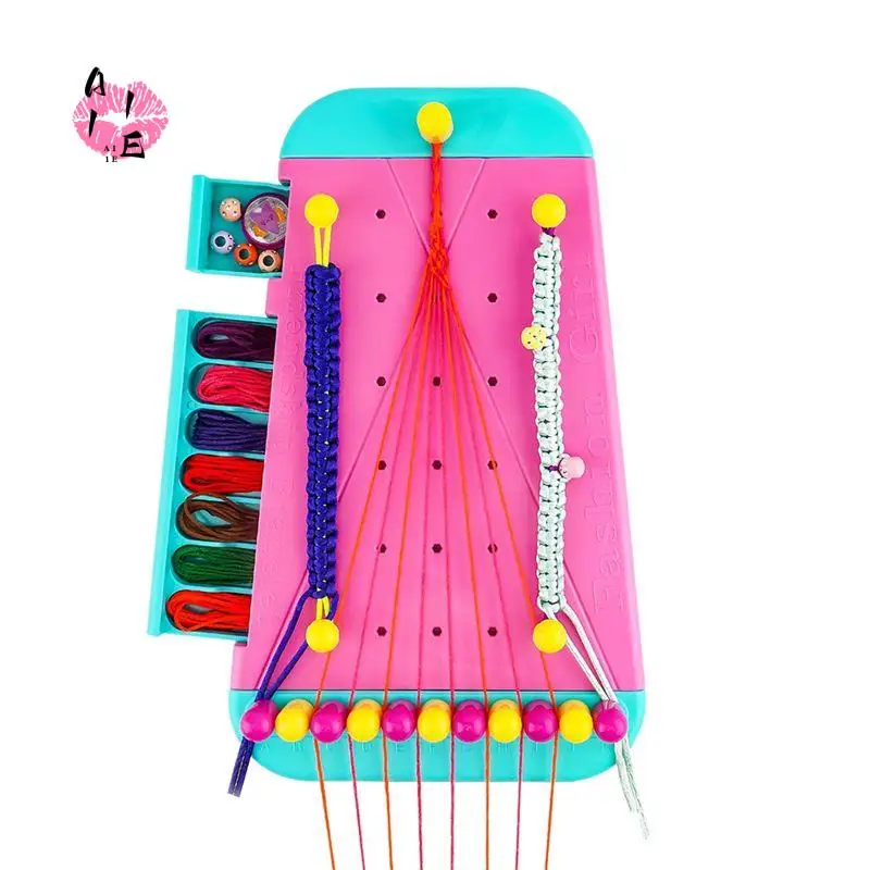 

A11E-Friendship Bracelet Jewelry Making Kit For Girl Arts And Crafts Bracelets String Maker Kit Pretend Play Gift