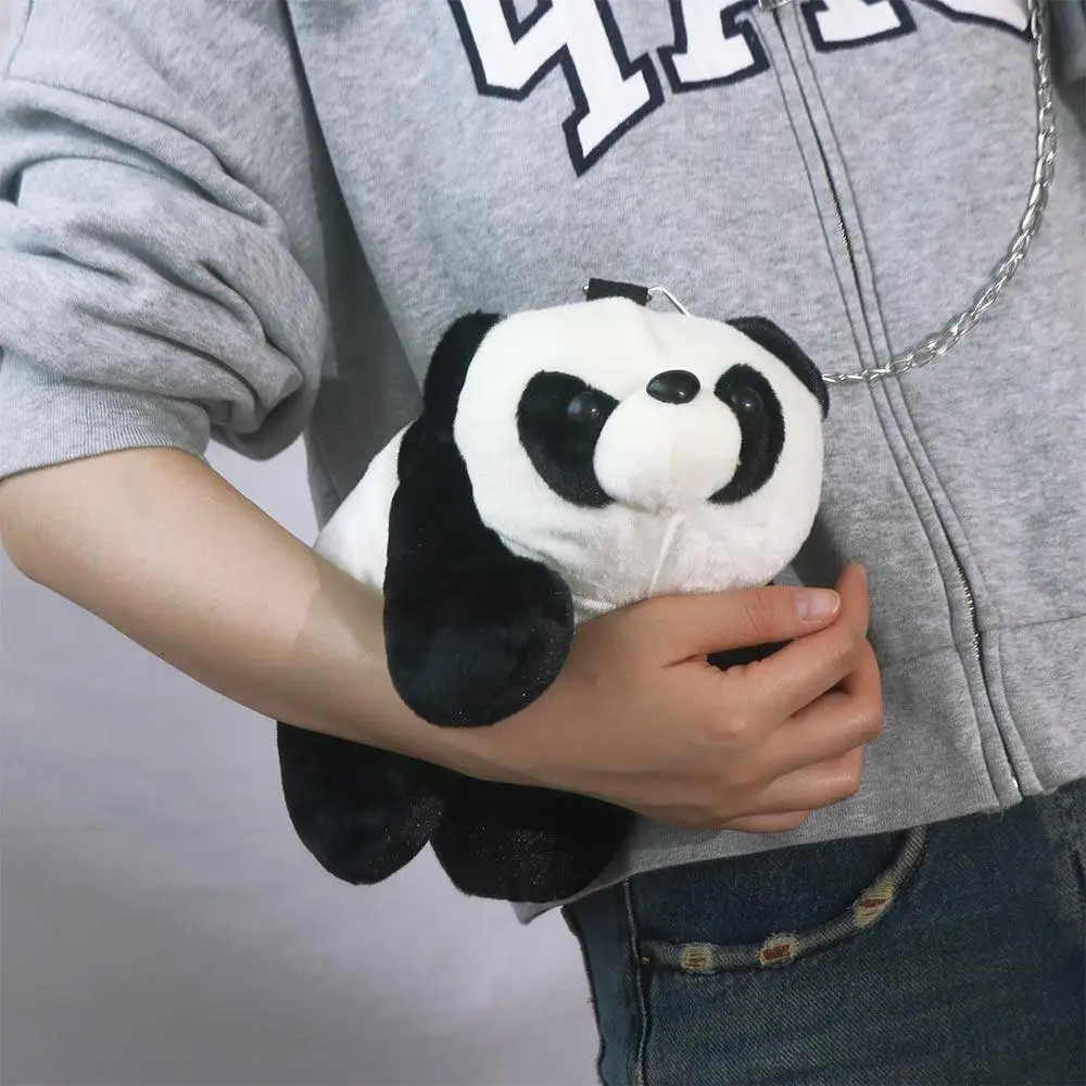 Sac à bandoulière en peluche animaux en peluche, sac à bandoulière chaud et moelleux de dessin animé mignon, sac messager en peluche Panda, cadeaux pour enfants