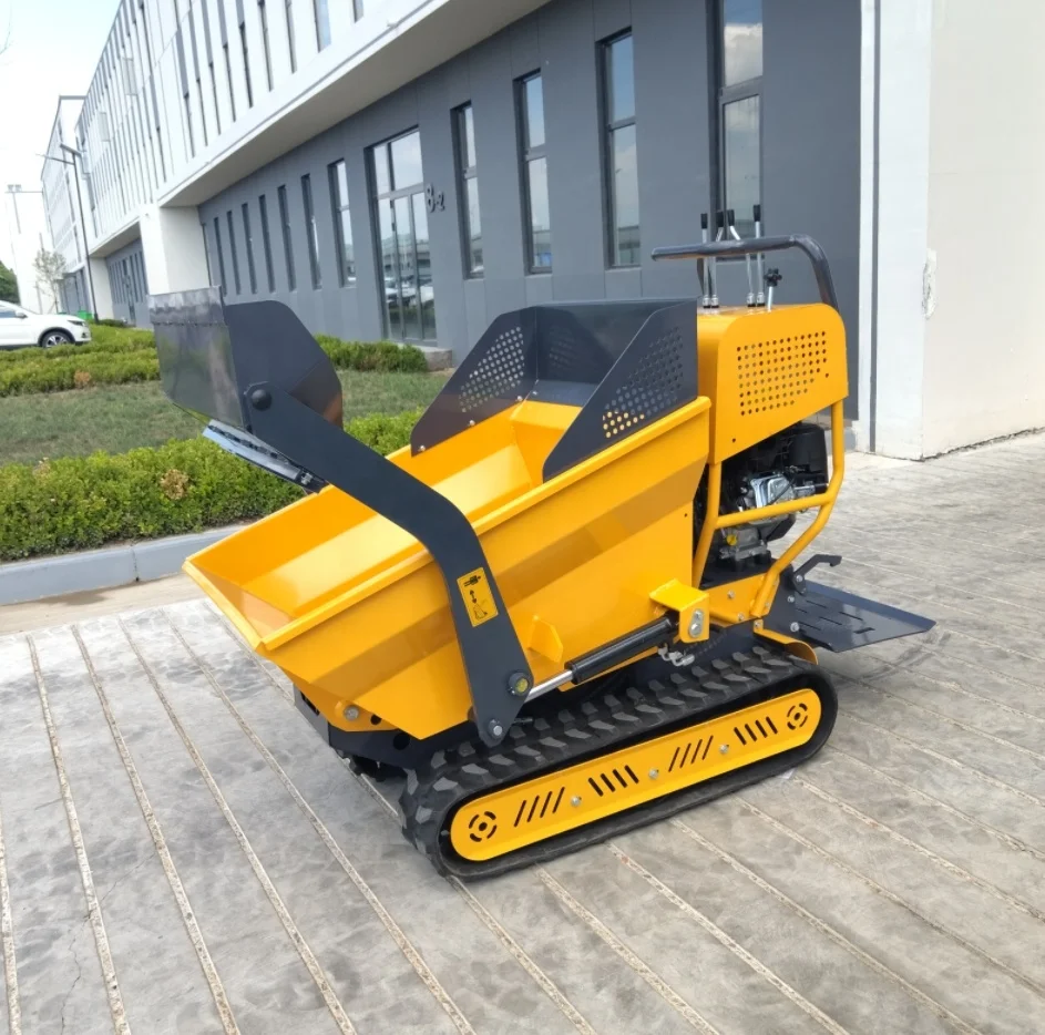 FREE SHIPPING Automatic Manual Mini Tracked Dumper Hydraulic Diesel Dump Transporter Multifunctional Crawler Mini Dumper Truck