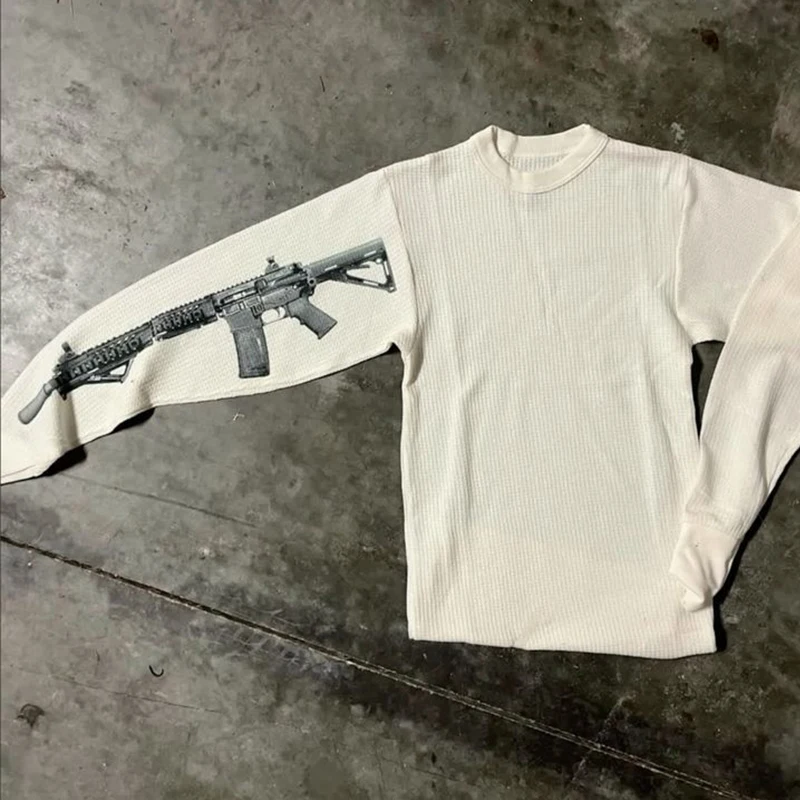 

Y2K ретро уличный дизайн свободный свитер с круглым вырезом цвета пистолета готический панк-рок модный свитер с героями мультфильмов повседневный свитер в стиле Харадзюку