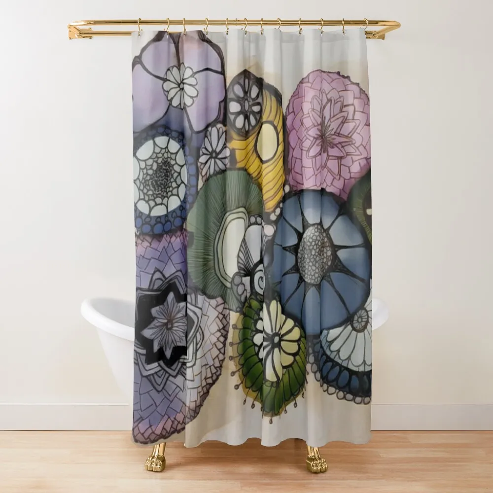 

Mollusk Garden Shower Curtain Elegant Bathroom Cover Curtain
