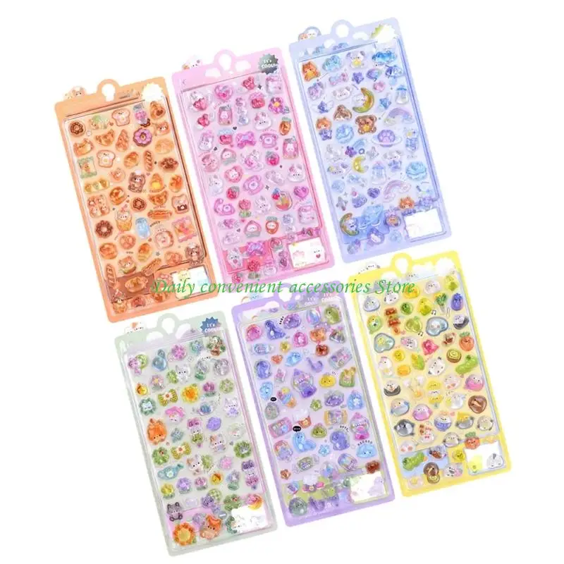 

97QB Animal Sticker Decorative PVC Sticker for Water Bottle Notebook Journal Planner