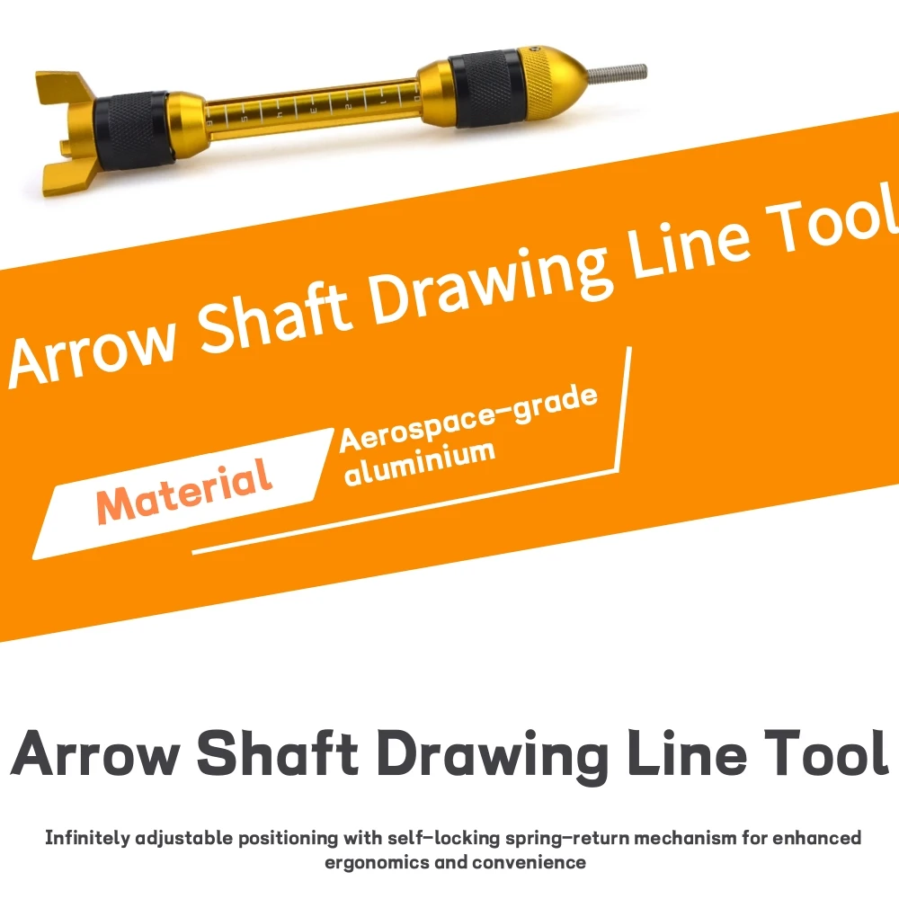 1pc Arrow Shaft Drawing Tool Stick Feathers Aid Straight Diagonal Lines CNC Aluminium for Archery Shooting Accessories