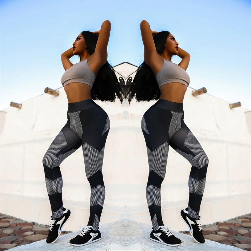 Women Fitness Leggings Elastic High Waist Slim Leggins Anti Cellulite Leggings Fast Dry Workout Sexy Jeggings Modis Sportlegging