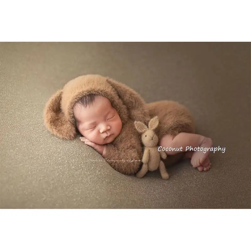Traje con capucha de conejo para bebé, bonito disfraz de animal para fotografía de recién nacido, ropa de foto para niños y niñas de otoño e invierno