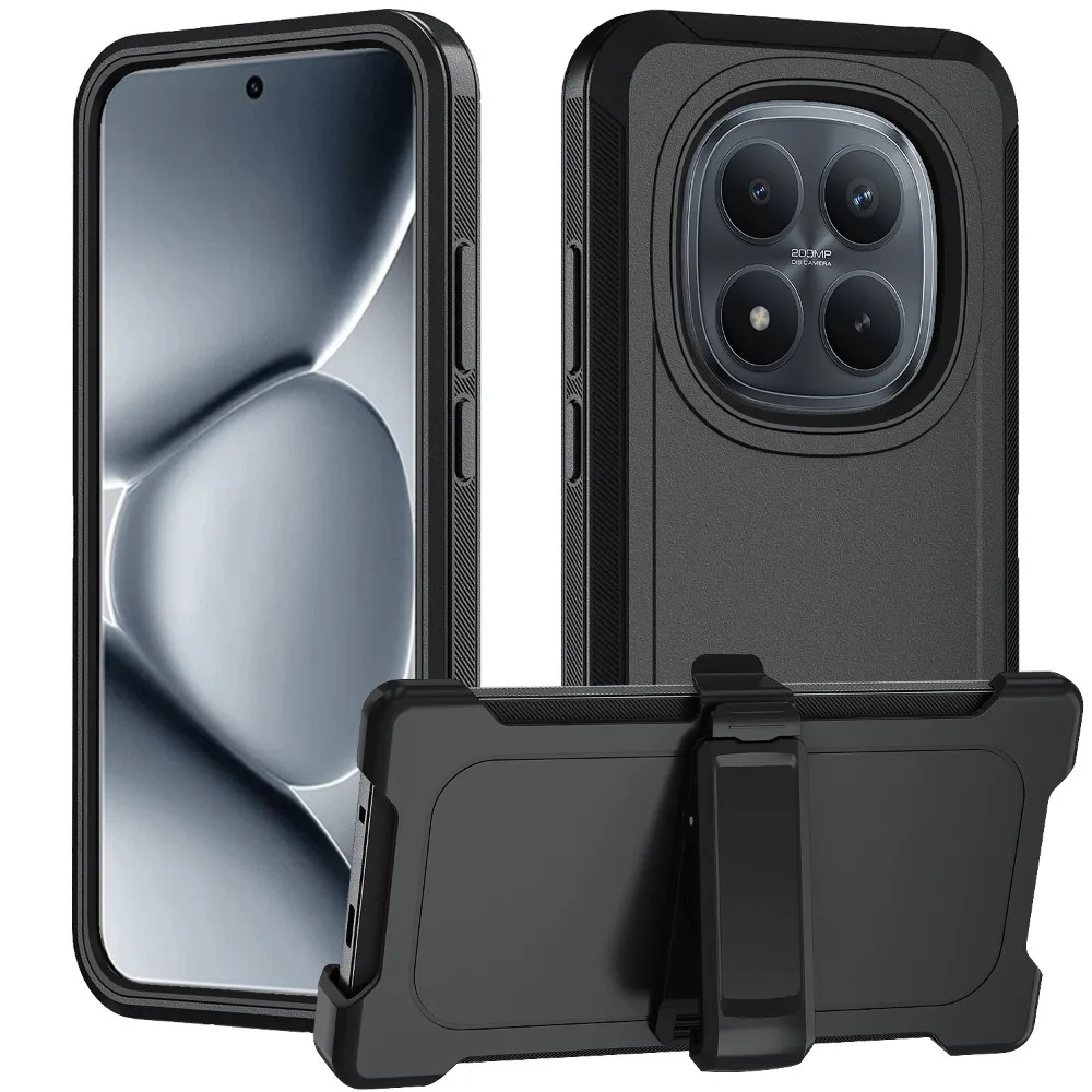 Capa de 3 Camadas Estilo Ott para MI Redmi Note 15 14 13 Pro+ 5G 4G, Capa de Proteção Resistente a Impactos para Xiaomi 15C Defender Shell