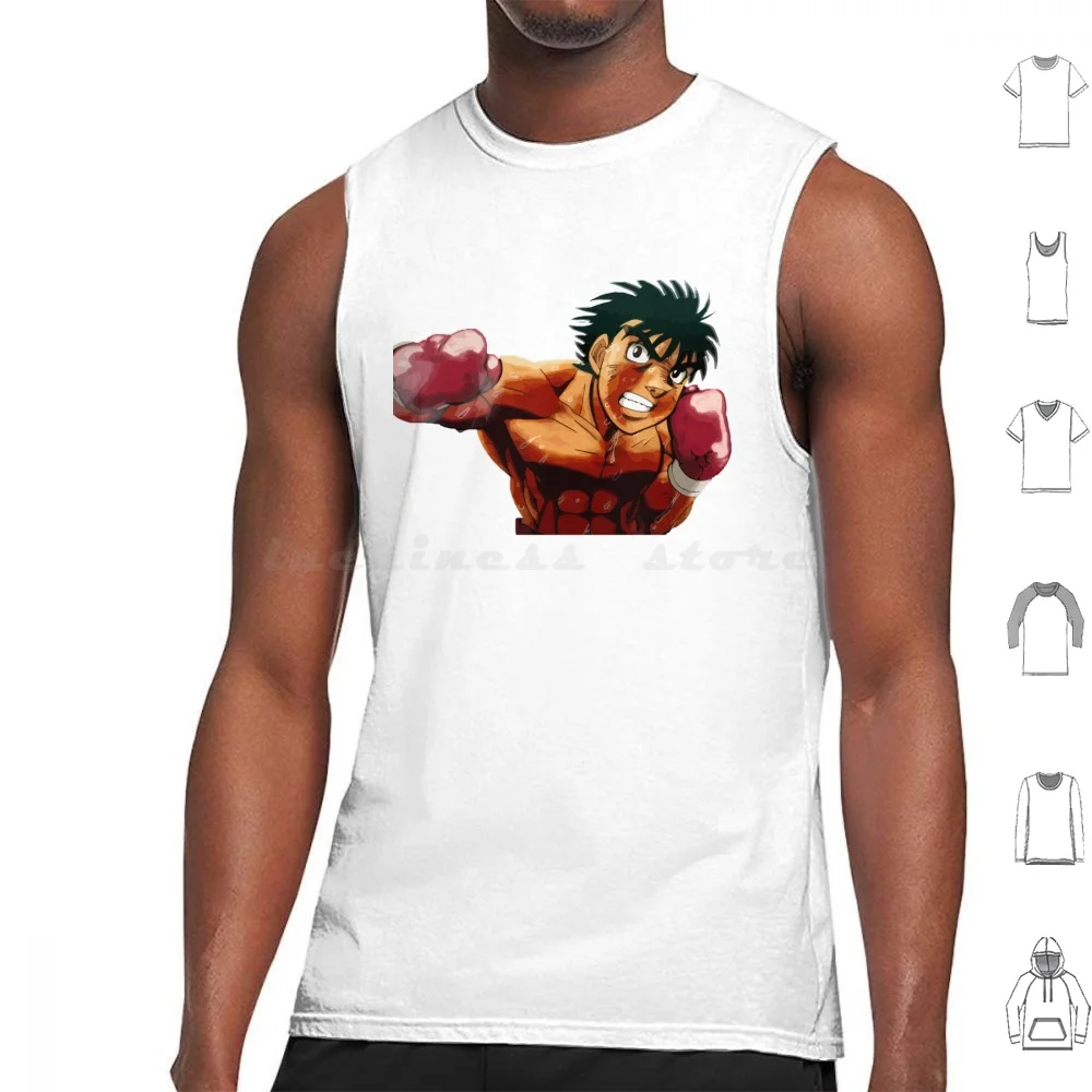 Hajime Tank Tops Print Cotton Makunouchi Ippo Hajime No Boxing Boxer Sleeve Anime Kamogawa Takamura Hajime Kbg Design