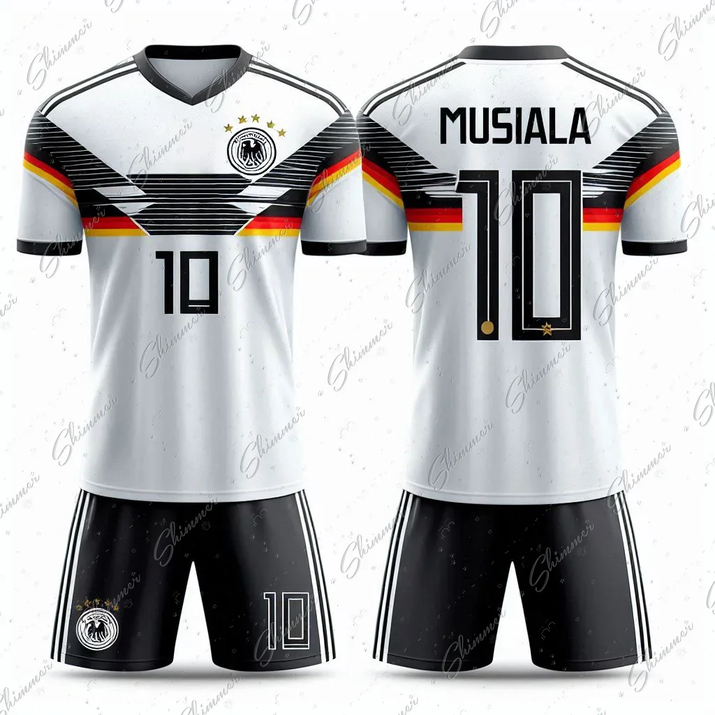 2pc Short Sleeves German Style No.10 Training And Competition Soccer Children's Kits Jersey Football Germany 2024 Jearsey Shirt