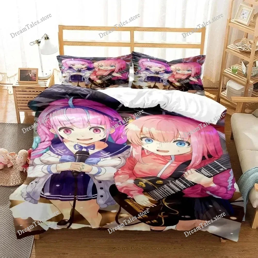 

Anime Bocchi The Rock Bedding Set Boys Girls Twin Queen Size Duvet Cover Pillowcase Bed Kids Adult Fashion Home Textileextile