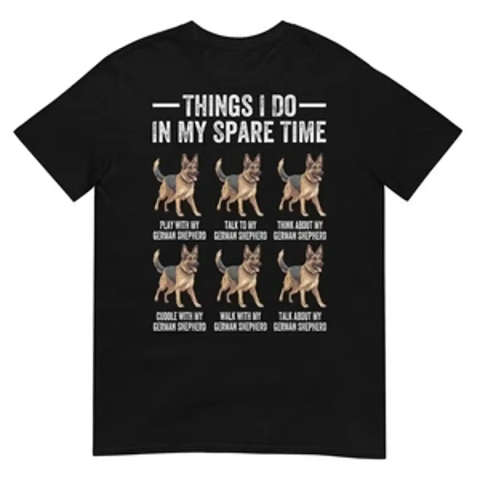 Les activités que je fais pendant mon temps libre T-shirt Papa/Maman Berger Allemand vintage lavé respirant streetwear extensible homme graphique