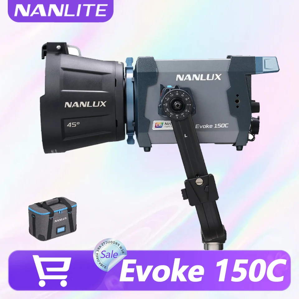 Светодиодный полноспектральный светильник Nanlux Evoke 150C Nebula C8 с 8 цветами, 1000-20000K, CRI96, DMX, CRMX для киносъемок