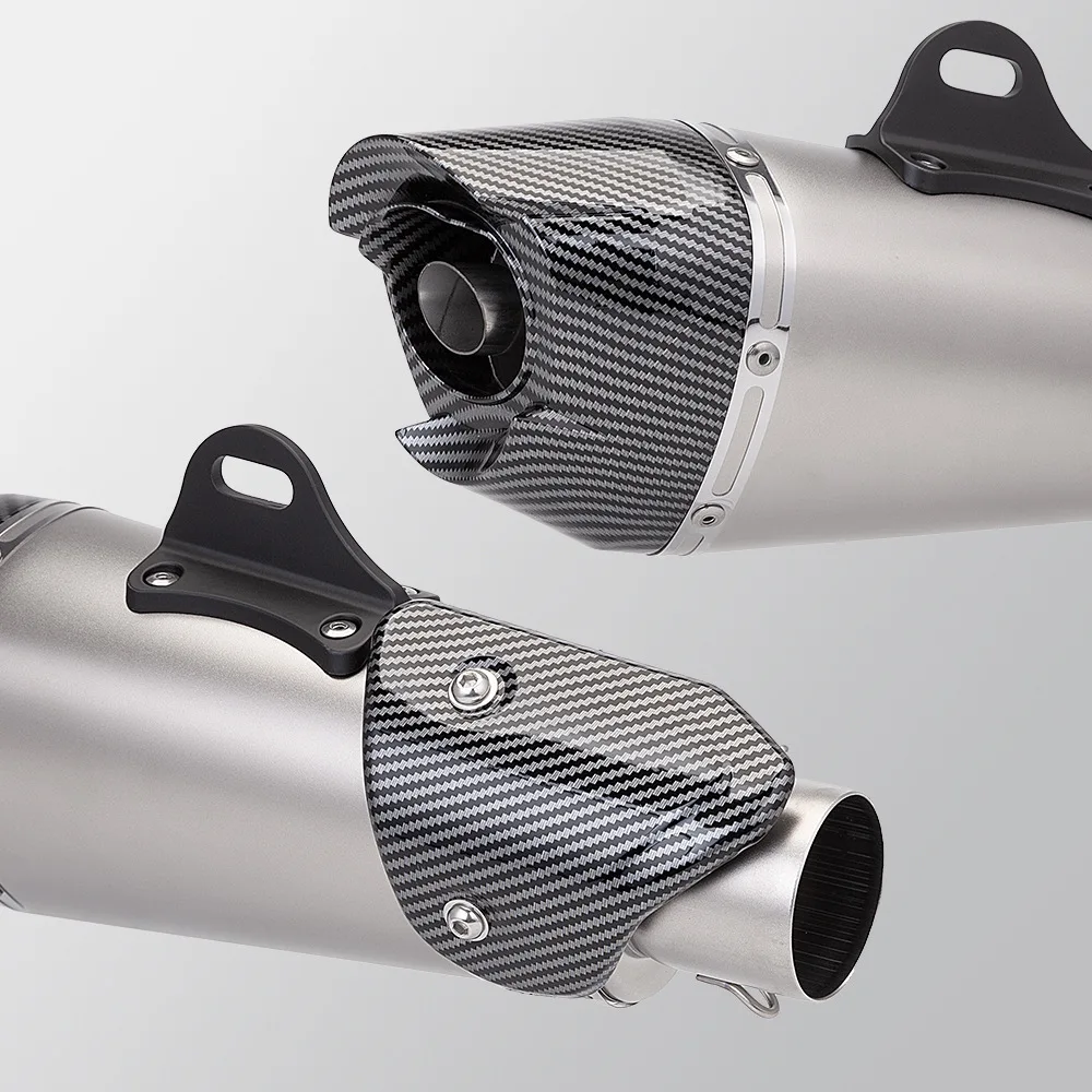 AT2 Motorcycle Exhaust Muffler Tail Section 51MM Universal Fit for CFMOTO Kayo Specifically Designed for R3 Tornado 302R/703RR