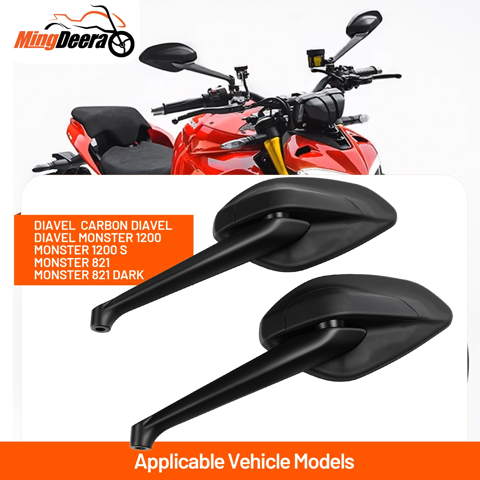 

Motorcycle Rear View Mirror For Ducati DIAVEL 2014 Carbon Diavel 2014 Diavel 2015 Motorcycle Left Right Rear View Mirror