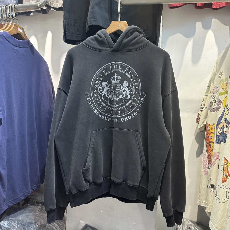 

Мужская толстовка с капюшоном большого размера в стиле ретро с принтом на подкладке Jaet Thiened, осень-зима, новая американская модная брендовая толстовка с капюшоном