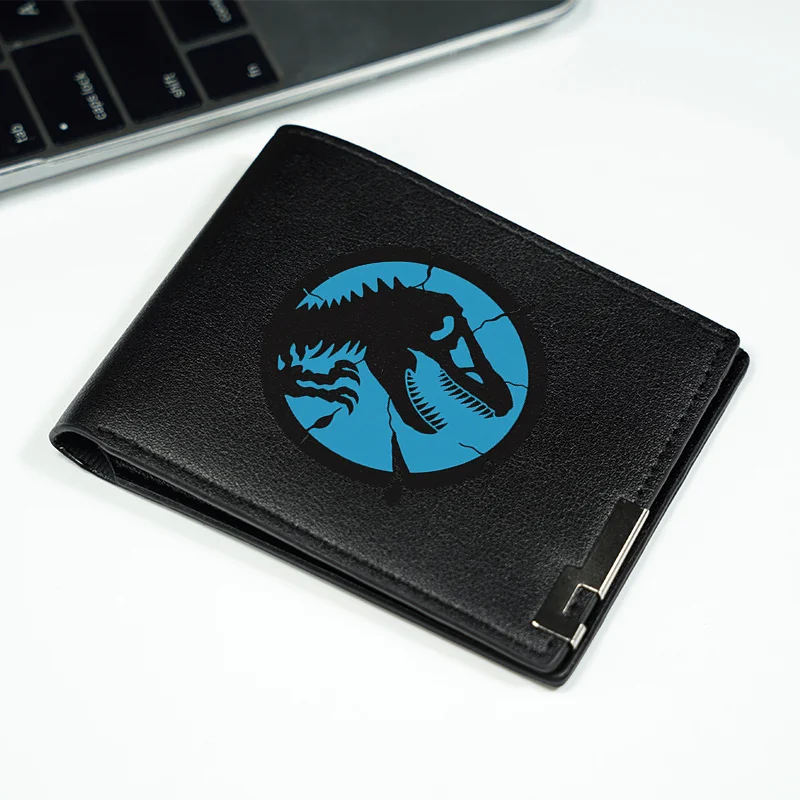 DINOSAUR LOGO MEN'S SLIM WALLET PU LEATHER LIGHTWEIGHT DURABLE BUSINESS FASHION DESIGN FOR DAILY USE MODERN MINIMALIST STYLE