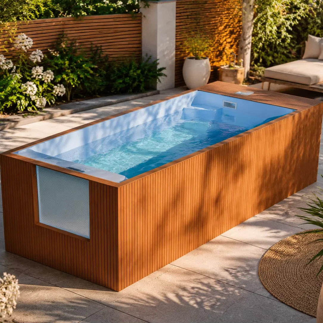 4.5 Meter FRP Buried Container Swimming Pool Manufacturer Custom Outdoor Fiberglass Pool for Home Villa Use Children-Friendly