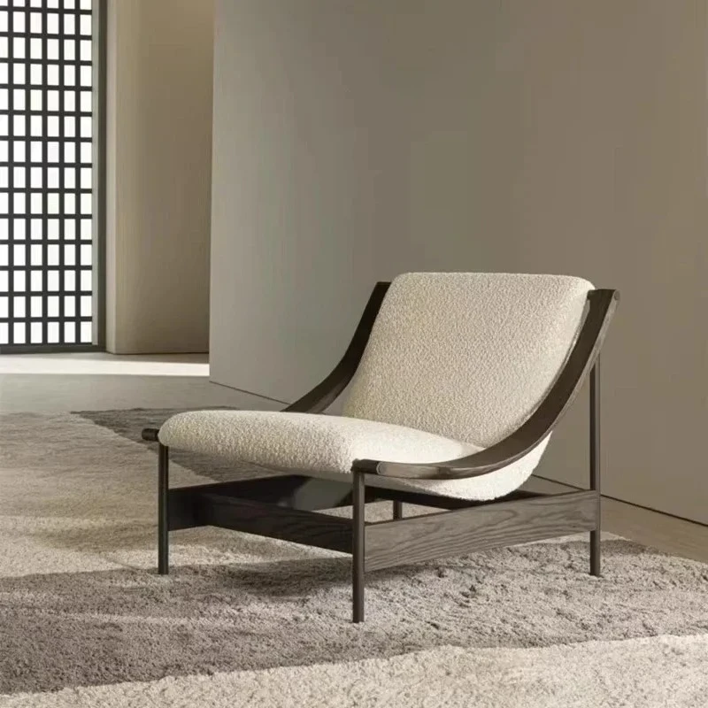 New Chinese minimalist solid wood living room sofa chair hotel clubhouse reception chair sales department negotiation chair
