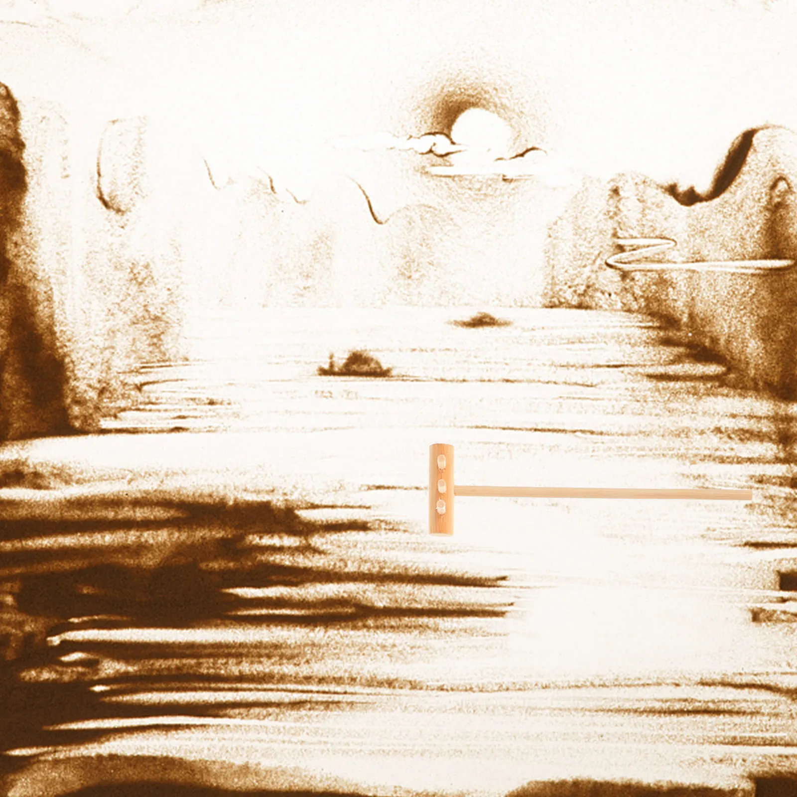 3 stuks Mini Bamboe Zand Smoothing Harken Decoratieve Desktop Meditatie Harken Zand Tafel Accessoires Creatieve Zen Hark Set