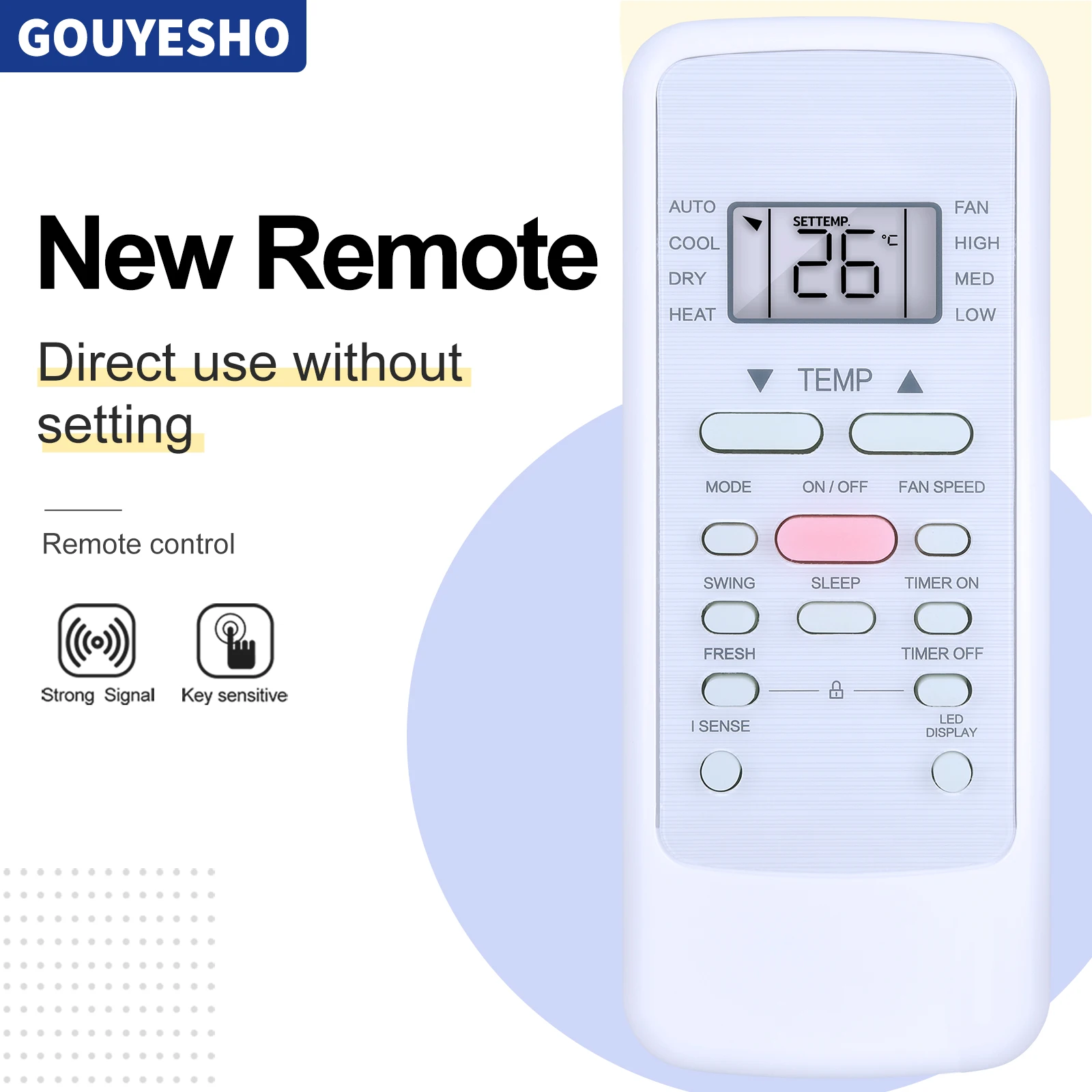 New RG51 Remote Control For Midea Air Conditioner RG51H1(2)/EF