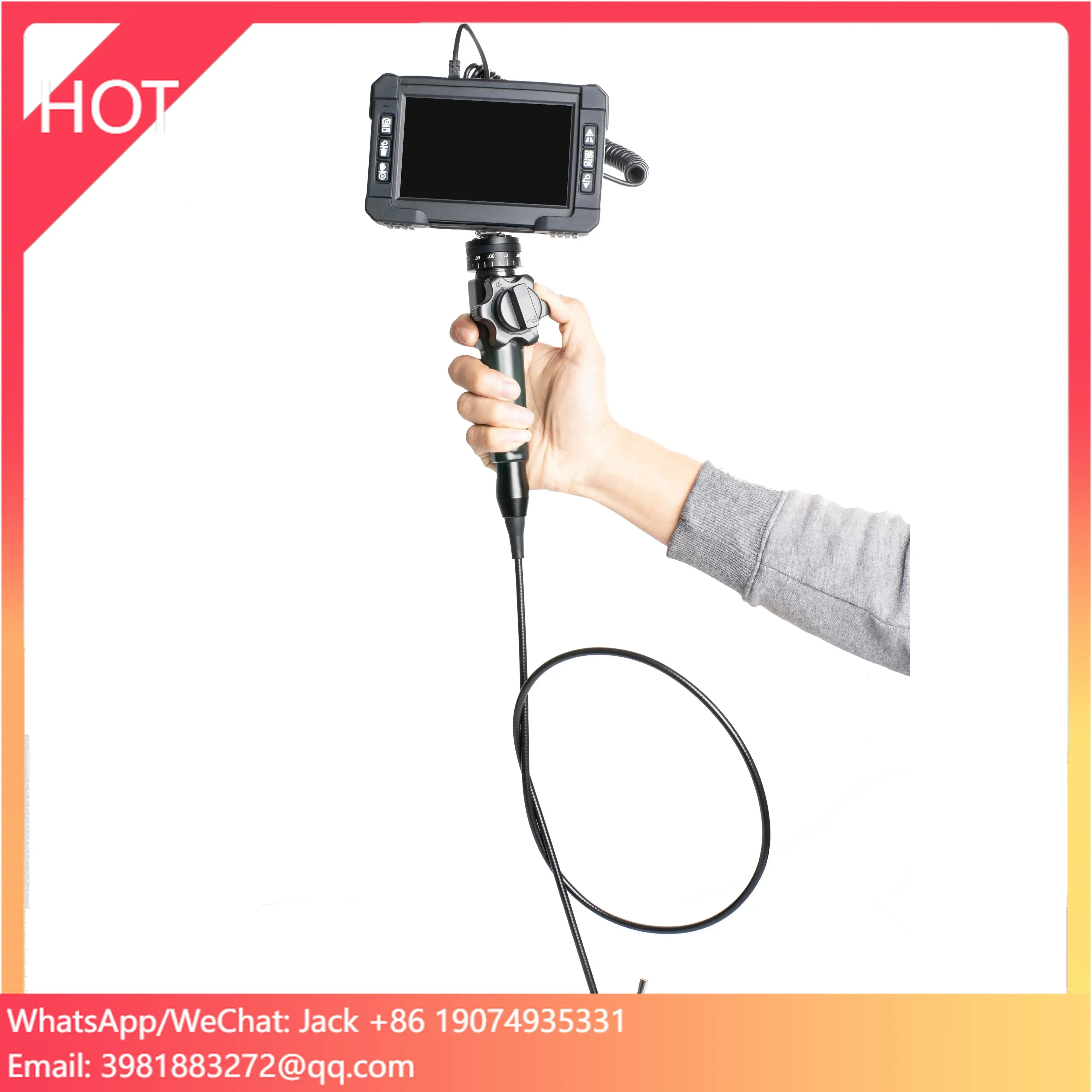 Mini 5.8mm Waterproof Flexible Elastic Tube 100cm Insretion Length Aviation Inspection Camera