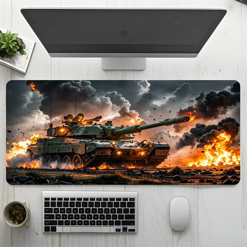 

Extra Large Tank Battle Scene Mouse Pad, Game Accessories,non-slip Rubber Base,game and Desk Pads, Suitable for Gaming or Office