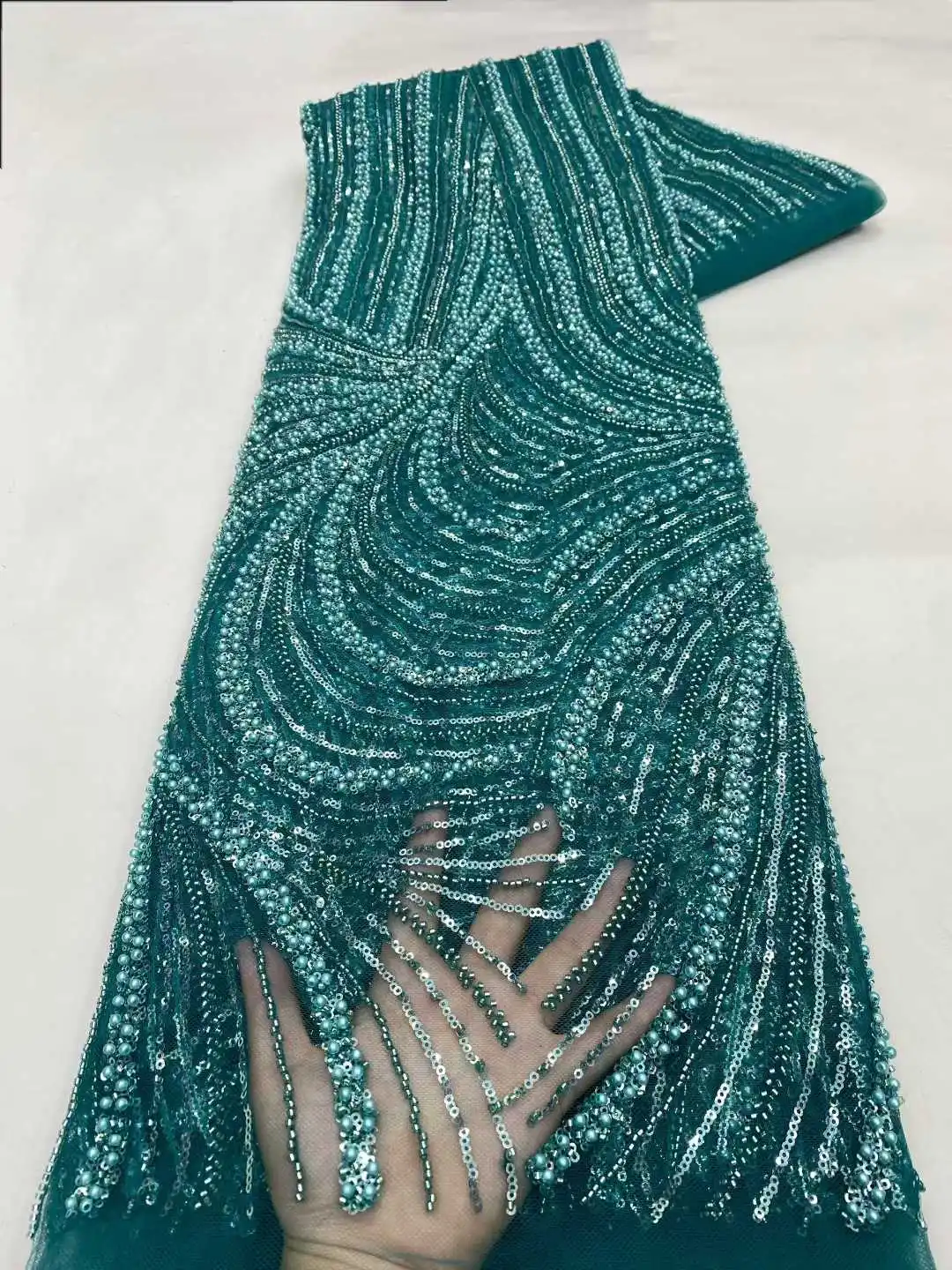 

Роскошная африканская ткань с бисером, нигерийское свадебное кружево, вышивка пайетками для невесты, французский тюль для шитья