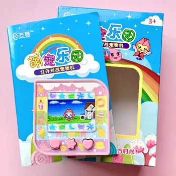 Tamagotchi original cubo de açúcar eletrônico pet máquina console jogo chinês inglês tela colorida crianças animais desenvolvimento brinquedos