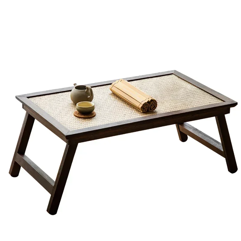 Japanese Type Household Folding Low Table Bay Window Small Table Tatami Rice Retro Ground  Solid Wood Tea Table