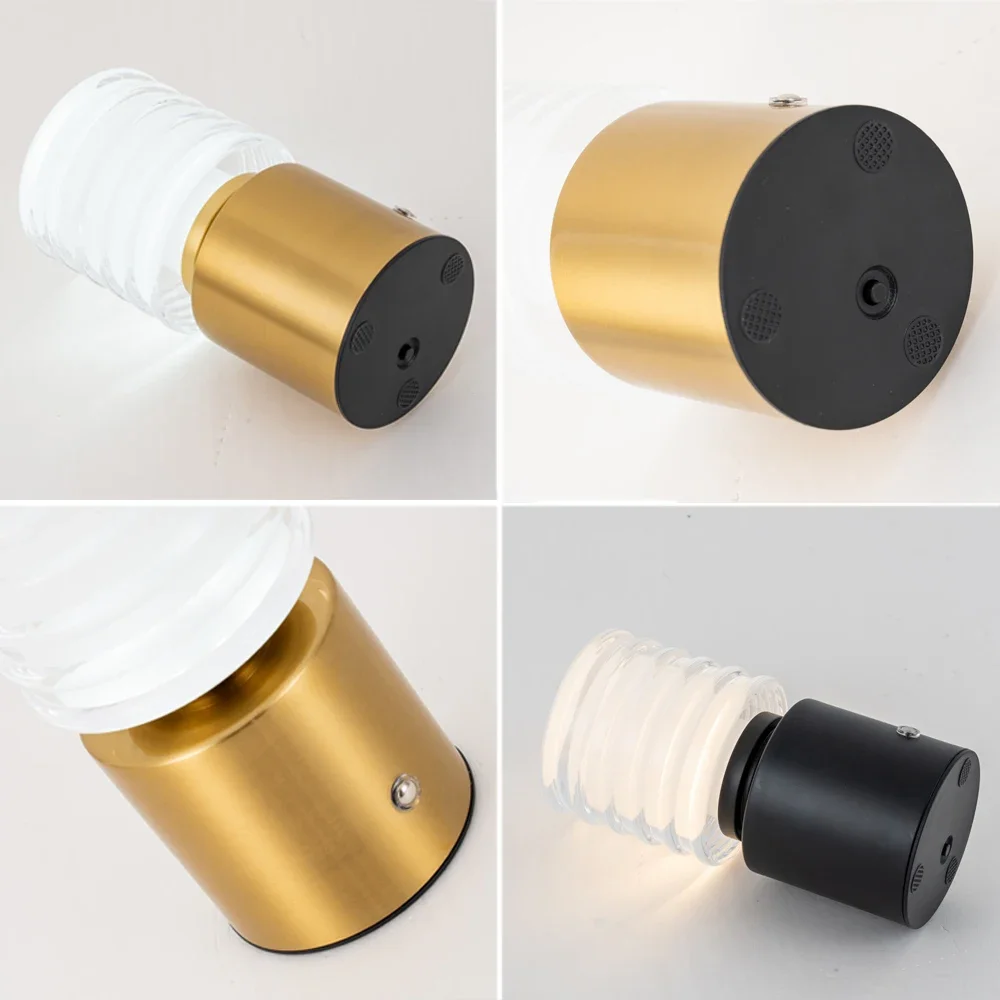 مصباح طاولة LED معدني، محمول قابل لإعادة الشحن عبر USB مع تعتيم باللمس، ضوء ليلي حديث لجانب السرير وغرفة المعيشة #4